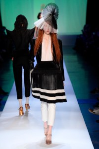 Model on the catwalk