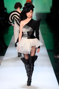 Model on the catwalk