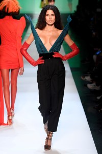 Model on the catwalk