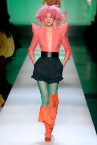 Model on the catwalk