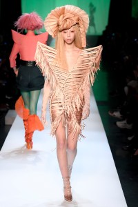 Model on the catwalk