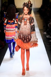 Model on the catwalk