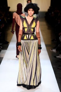 Model on the catwalk