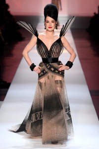 Dita Von Teese on the catwalk