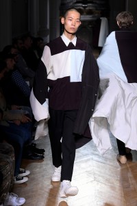 Model on the catwalk