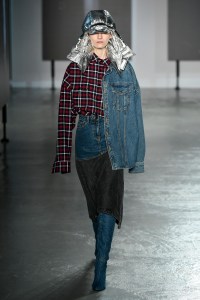 Model on the catwalk