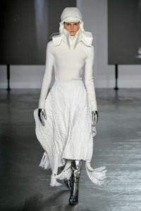 Model on the catwalk