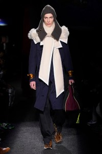 Model on the catwalk