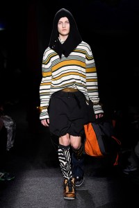 Model on the catwalk