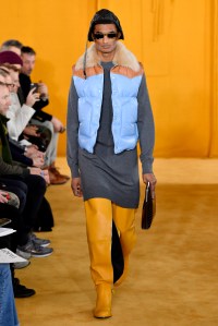 Model on the catwalk