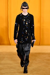 Model on the catwalk