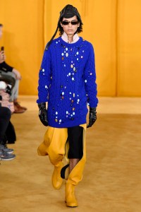 Model on the catwalk