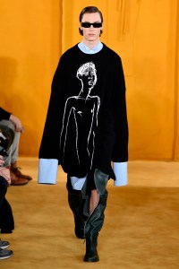 Model on the catwalk