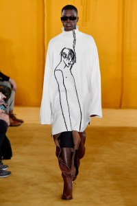 Model on the catwalk
