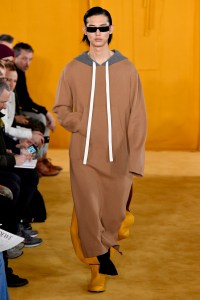 Model on the catwalk