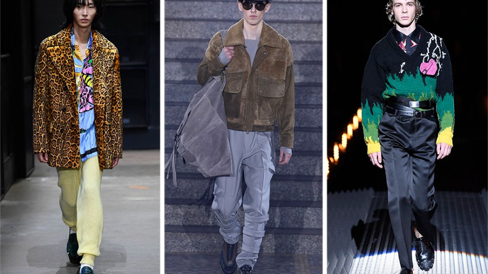 (From Left) Looks from Marni, Zegna, and Prada.