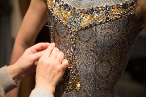 NYCB Principal Dancer Teresa Reichlen in costume fittings with NYCB Draper Anna Light for Tschaikovsky Piano Concerto No. 2.