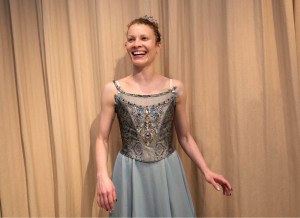 NYCB Soloist Lauren King in a costume fitting for Tschaikovsky Piano Concerto No. 2.