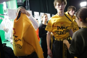 Backstage at Off-White Men's Fall 2019