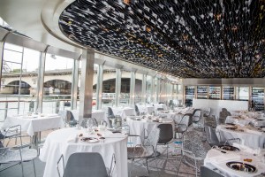 The Ducasse Sur Seine boat leaves twice a day from the Port Debilly.