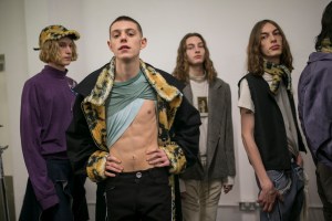 Backstage at Per Götesson Men's Fall 2019
