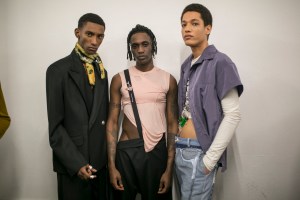 Backstage at Per Götesson Men's Fall 2019