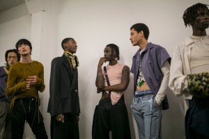 Backstage at Per Götesson Men's Fall 2019