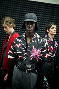 Backstage at Prada Men's Fall 2019