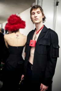 Backstage at Prada Men's Fall 2019