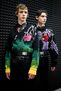 Backstage at Prada Men's Fall 2019