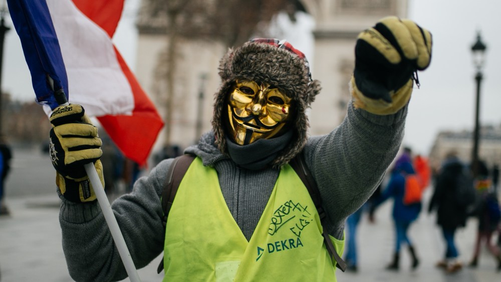 Gilets Jaunes protests Paris Fashion Week Men's Fall 2019