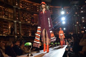 A look from Fenty Puma by Rihanna RTW Fall 2017 in Paris.