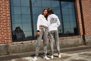 A look from the Roots X Boy Meets Girl collaboration.