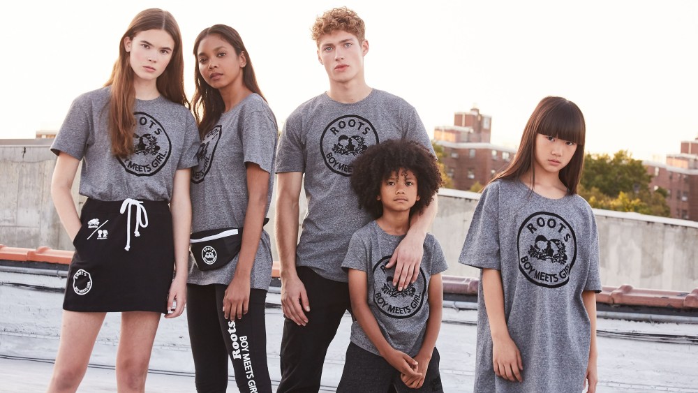 A look from the Roots X Boy Meets Girl collaboration.