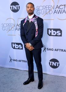 Michael B. Jordan arrives at the 25th annual Screen Actors Guild Awards at the Shrine Auditorium & Expo Hall, in Los Angeles25th Annual SAG Awards - Arrivals, Los Angeles, USA - 27 Jan 2019