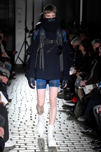 Model on the catwalk