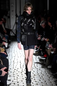 Model on the catwalk
