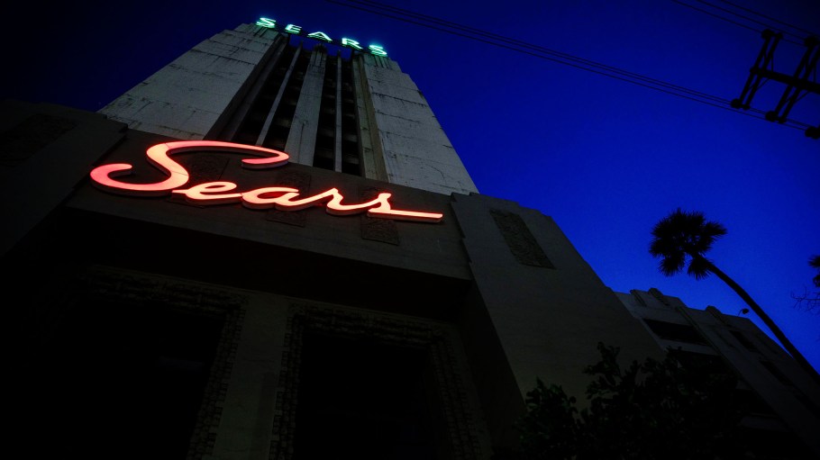 Signage is displayed on the Sears, Roebuck & Co. mail order building