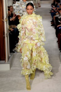 Model on the catwalk