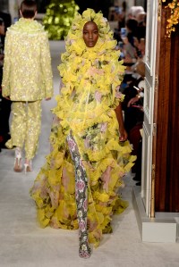 Model on the catwalk