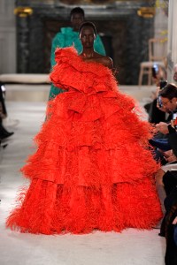 Model on the catwalk