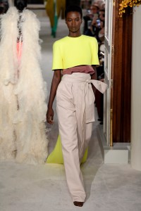 Model on the catwalk