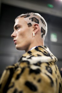 Backstage at Versace Men's Fall 2019
