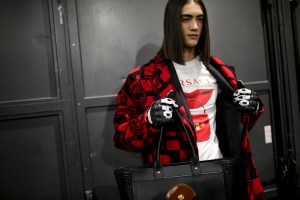 Backstage at Versace Men's Fall 2019