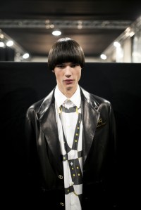 Backstage at Versace Men's Fall 2019