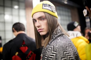 Backstage at Versace Men's Fall 2019