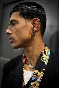 Backstage at Versace Men's Fall 2019