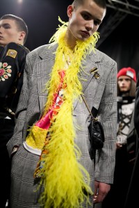 Backstage at Versace Men's Fall 2019