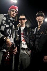 Backstage at Versace Men's Fall 2019