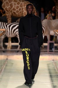Model on the catwalk
